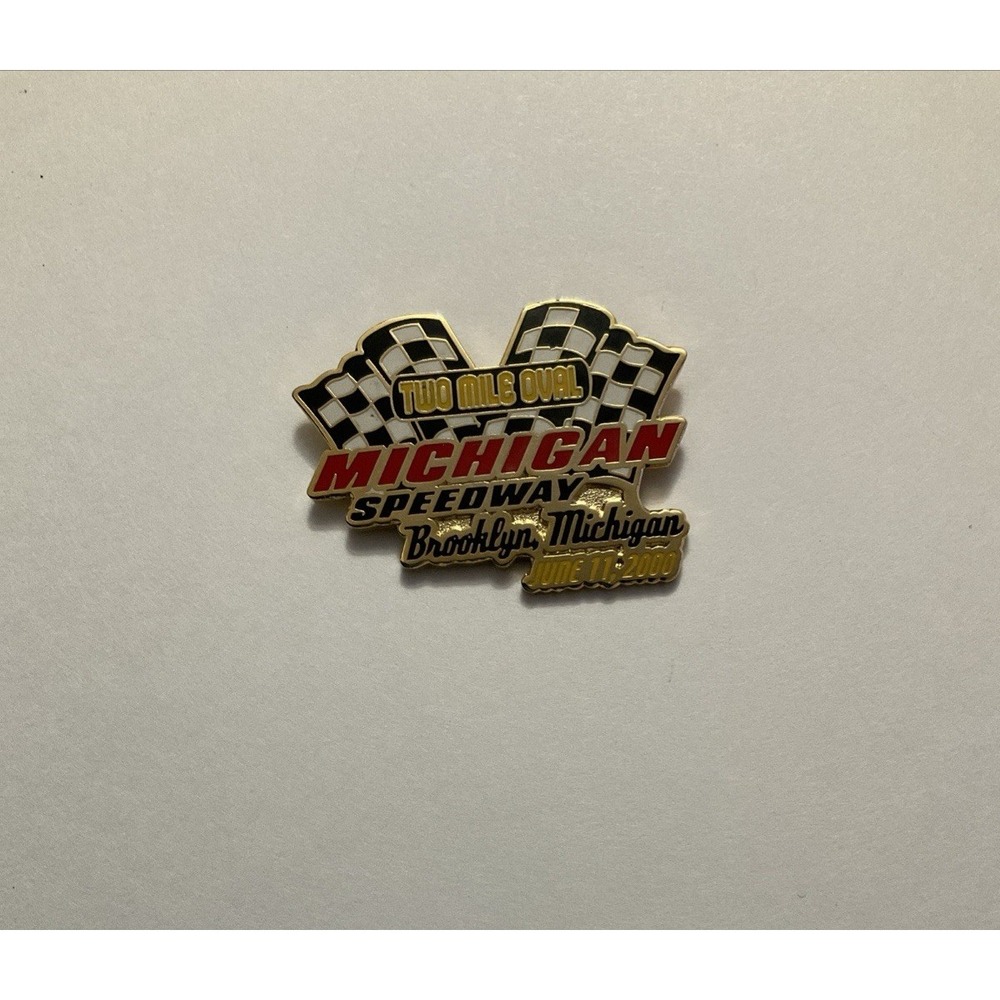 Michigan Speedway Racing Enamel Lapel Pin 2000 Brooklyn Michigan Hat Pinback